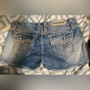 WHITE BRUSHED HARDWARE &THREAD  RHINESTONES ON pockets 99% Cotton, 1% Elastane